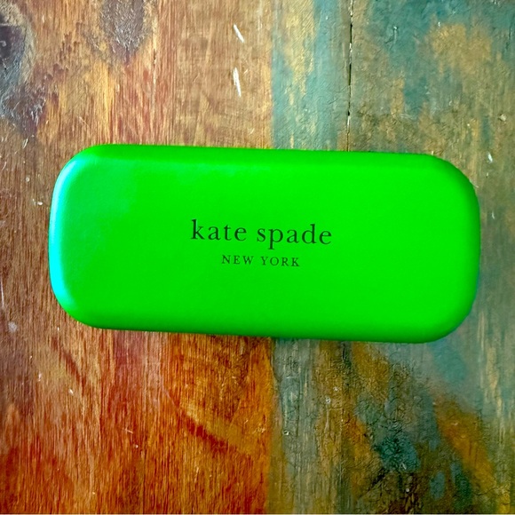 NWOT Kate Spade New York Green designer Eyewear Case with microfiber cloth Brand - Picture 2 of 3